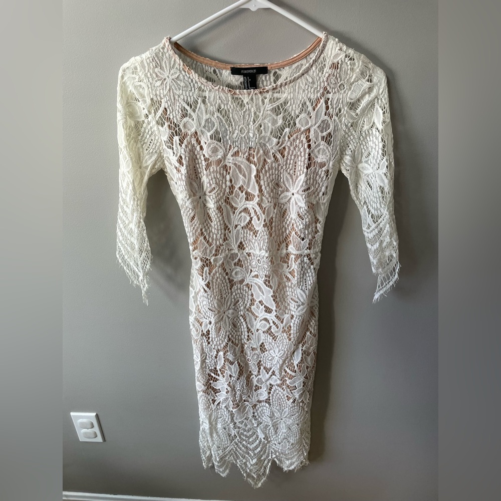 White Lace Forever21 Dress
